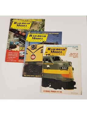1970 Railroad Model Craftsman Lot - Oct Nov Dec + PFM Brass Ads on Back Covers